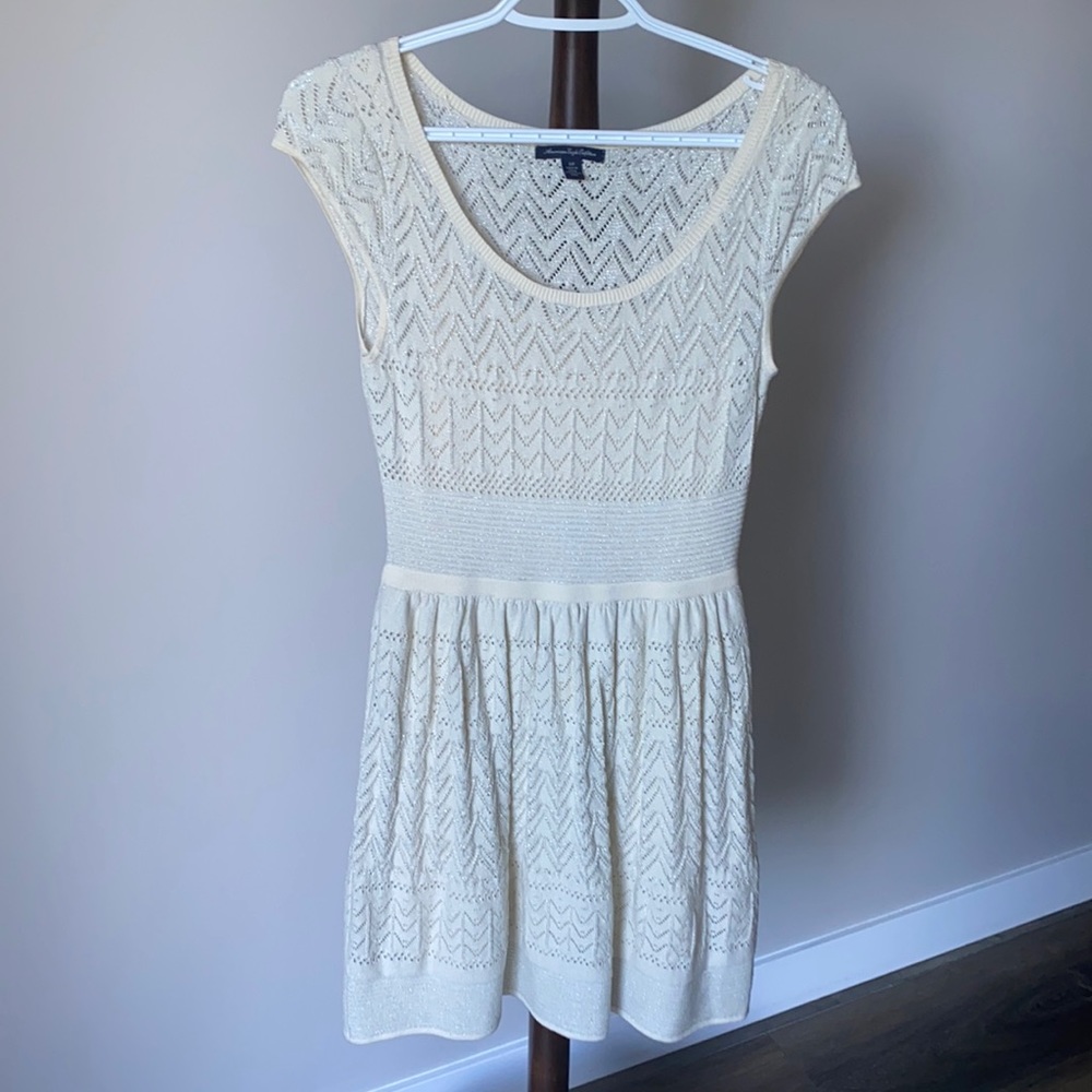 White/ cream tee shirt dress